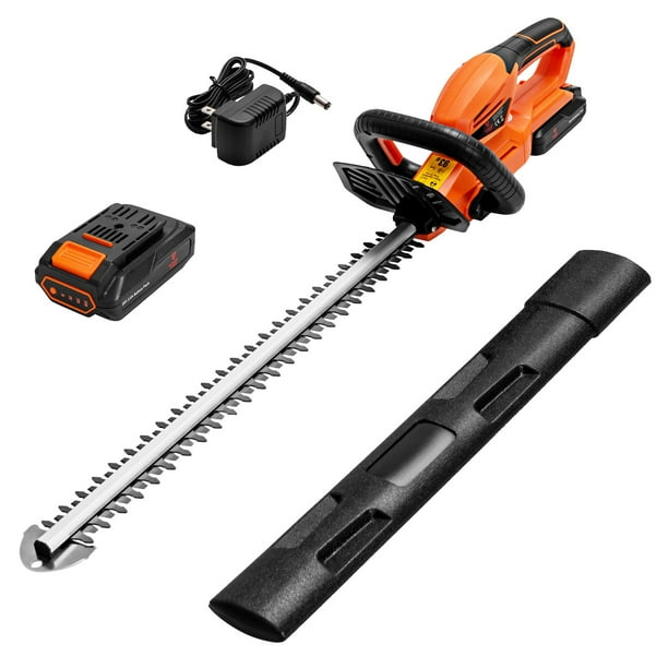 Costway 20V Cordless Hedge Trimmer 24Inch Dual Action Blade Battery