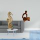 thumbnail image 2 of Estatua de resina,Estatua de resina para decoración del hogar,manualidades,oro,Escultura de oro,figura de resina,regalos decorativos.,Figura de pensador abstracto,Estatua de pensador, 2 of 8
