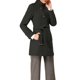 thumbnail image 4 of Abrigo de invierno de longitud media con doble botonadura y cuello alto para mujer Inspire Chic, color negro, 4 of 7