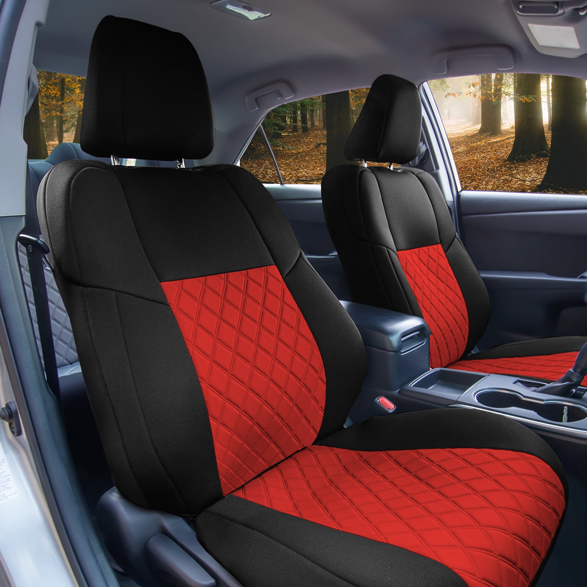 TLH Red Front Neoprene Custom Fit Seat Covers for 20122017 Toyota