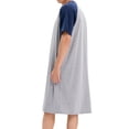 thumbnail image 4 of Men's Sleepwear Nightshirt Nightwear Comfy Big&Tall Short Sleeve Sleep Shirt Loose Nightshirt Pyjamas Plus Size Nightshirts Soft Sleepwear, 4 of 8