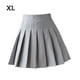 thumbnail image 1 of Falda plisada Mini uniforme de colegiala de tenis de cintura alta con pantalones cortos, gris, XL Vogacara AP001094-19, 1 of 7