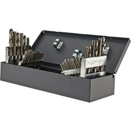 

Chicago-Latrobe #7 Drill F to U Drill #6-32 to 1/2-20 Tap Hand Tap and Drill Set Bright Finish HSS Drills Bright Finish HSS Taps Plug Chamfer 36 Piece Set Includes Tap/Drill Chart