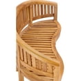thumbnail image 5 of Teak Wood Peanut Heavy Duty Double Outdoor Patio and Garden Bench, A-Grade Teak Wood, 5 of 5