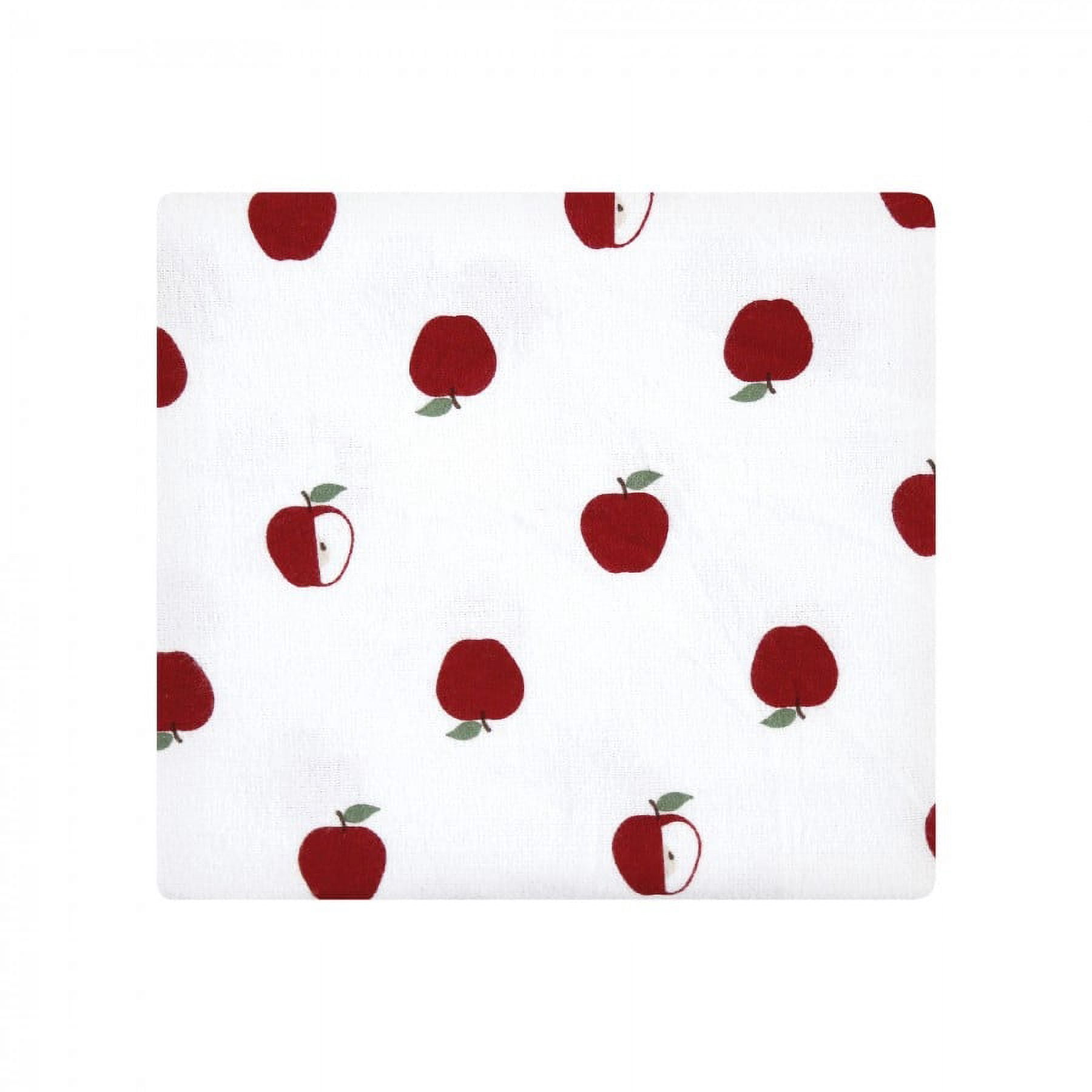 Hudson Baby Unisex Baby Cotton Poly Flannel Receiving Blankets, Apple Orchard, One Size