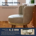thumbnail image 7 of Ninecer Counter Height Bar Stools Set of 2, 24" Swivel Round Seat Bar Chairs with Low Back, PU Leather Modern Counter Stools with Footrest for Kitchen Island, Dining Room or Home Bar, Grey, 7 of 7