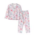thumbnail image 1 of Fotbe Cute Sheep Conjunto de Pijama de Manga Larga para Mujer con Estampado, Ropa de Dormir de 2 Piezas, Conjunto de Casa Suave y Cómodo con Bolsillos-X-Large, 1 of 7