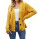thumbnail image 1 of Gabardina para mujer Gibobby Chaqueta tipo cárdigan de punto informal amarillo XL, 1 of 5