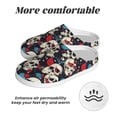 thumbnail image 6 of Fotbe rock record Skull artist Pattern Women's Fuzzy Curly Fur Memory Foam Loafer Slippers Indoor Outdoor Slippers Winter Home Shoes-40/41, 6 of 7