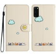 thumbnail image 3 of Flip Case for Samsung Galaxy S20, PU Leather Wallet Case with Card Slots Magnetic Clasp Stand Function Cover Lovely Animal Pattern Lanyard Drop Protective for Samsung Galaxy S20 - Beige, 3 of 6