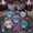 Black Teal Pink, variant on Vintage Valentines Day Bedding Set Queen Size,Exotic Skull Wedding Comforter Set,Gothic Crown Couple (Comforter+Fitted+Flat Sheet+2 Pillowcases+2 Throw Pillow Covers) 7 Pieces Red Bed Set