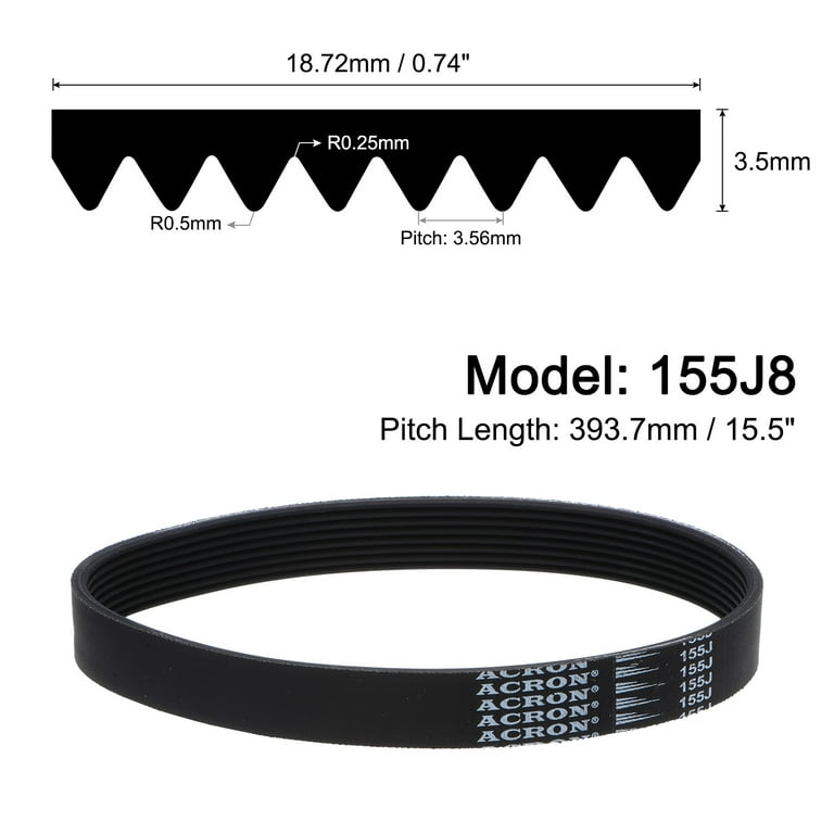 ビタレバン　6本　⑧ 155J8 PJ V-Ribbed Belt 8 Ribs 15.5