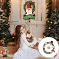 thumbnail image 4 of Christmas Decoration Rattan Circle with Fabric Doll Handmade Xmas Decor Accessories Wall Hanging, 4 of 5