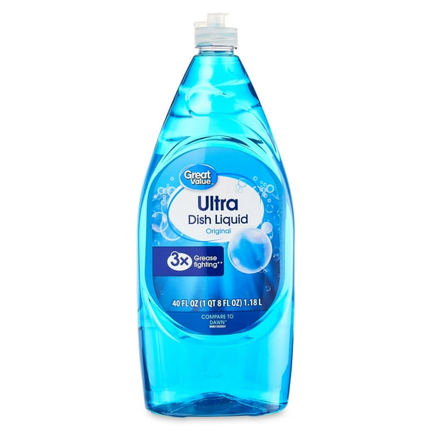 Great Value Ultra Dish Liquid, Original, 40 fl oz