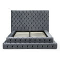 thumbnail image 4 of Better Home Products Eleonora King Size Velvet Upholstered Bed in Gray, 4 of 10