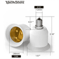 thumbnail image 6 of 12 Pack E12 to E26 Adapter Light Socket Medium Base E27 Converter Chandelier, 6 of 9