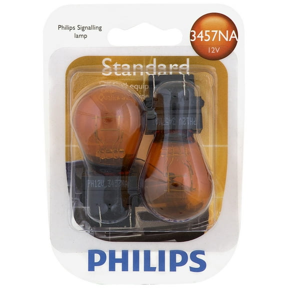 Philips Standard Miniature 3457Na, Amber, Push Type, Always Change In Pairs!