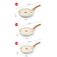 thumbnail image 3 of WMQPNNS New Trending Nonstick Frying Pan Skillets White Ceramic Coating Omelette Pans Cookware Pan of Intentionally Ptfe & Pfas (9.5+11+12.5 Inch) Todays Deals Clearance Sale, 3 of 9