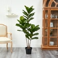 thumbnail image 5 of Nearly Natural 65" Fiddle Leaf Artificial Tree Uv Resistant, Indoor/Outdoor, Green, 5 of 6