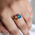 thumbnail image 3 of Natural Swiss Blue Topaz & Citrine Ring, 14K Solid Yellow Gold Blue Topaz Citrine Ring, December Birthstone, Christmas Gift, Toi et Moi Ring, 3 of 10