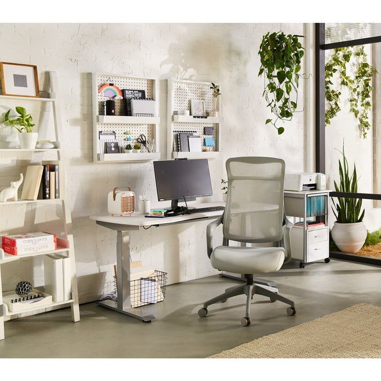 Realspace Lenzer Mesh High Back Task Office Chair Gray BIFMA Compliant