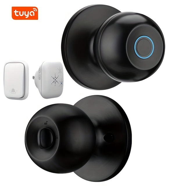 HLONK Tyua Smart Door Lock BT Wireless Aluminum 36V Rechargeable Li-ion Battery Can Be Controlled By App Remote Control Switch Convenient And Easy To Install Now Buy One Get One Free New