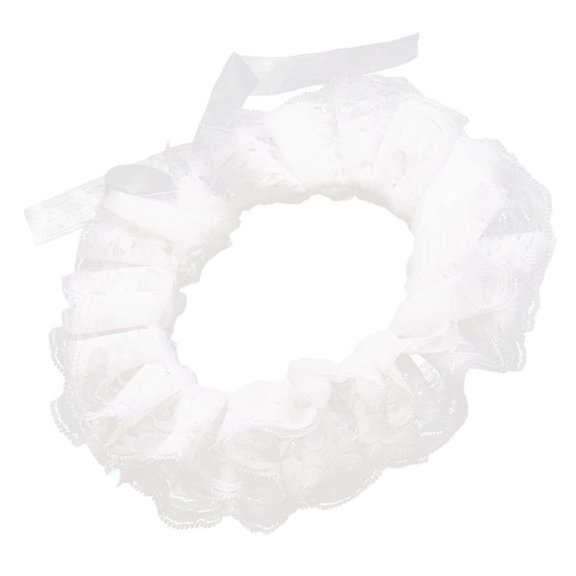 Aellinatey Elizabethan False Collar Double Layer Ruffled Lace Neck Ruff Choker for Women