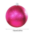 thumbnail image 3 of YIKA 2025 Christmas 6 Inch 150mm Decorations Commercial Grade Indoor And Outdoor Shatterproof Plastic Spherical Decoratives Clearances Saleing Hot Pink, 3 of 6