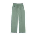thumbnail image 4 of YIFUNIN Women's Casual Solid Color Loose Pants with Pockets, Fashion Comfort Trousers for Daily Outfits, Relaxed Fit Streetwear Style,Green 2XL, 4 of 6