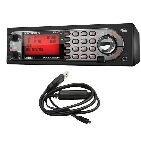 Uniden BCT15X Bearcat Scanner with BearTracker Warning System & USB-1 USB Cable for Uniden DMA Scanners