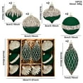 thumbnail image 3 of Clearance!Velvet Christmas Ornaments Balls Set 10PCS 8CM Special Shaped Flocking Baubles Burgundy Dark Green Pendant Decorations Shatterproof Christmas Ornaments Set for Xmas Tree Holiday Wedding Part, 3 of 8