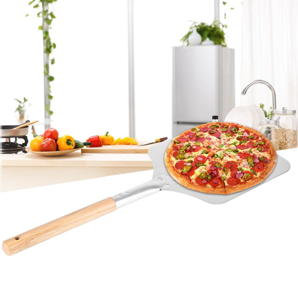 Outils essentiels de cuisine pour four ou grill HAOXIANG Pelle à pizza en bois naturel spatule ronde en pin naturel pour la cuisson de la pizza et du pain fait maison 15,2 cm 