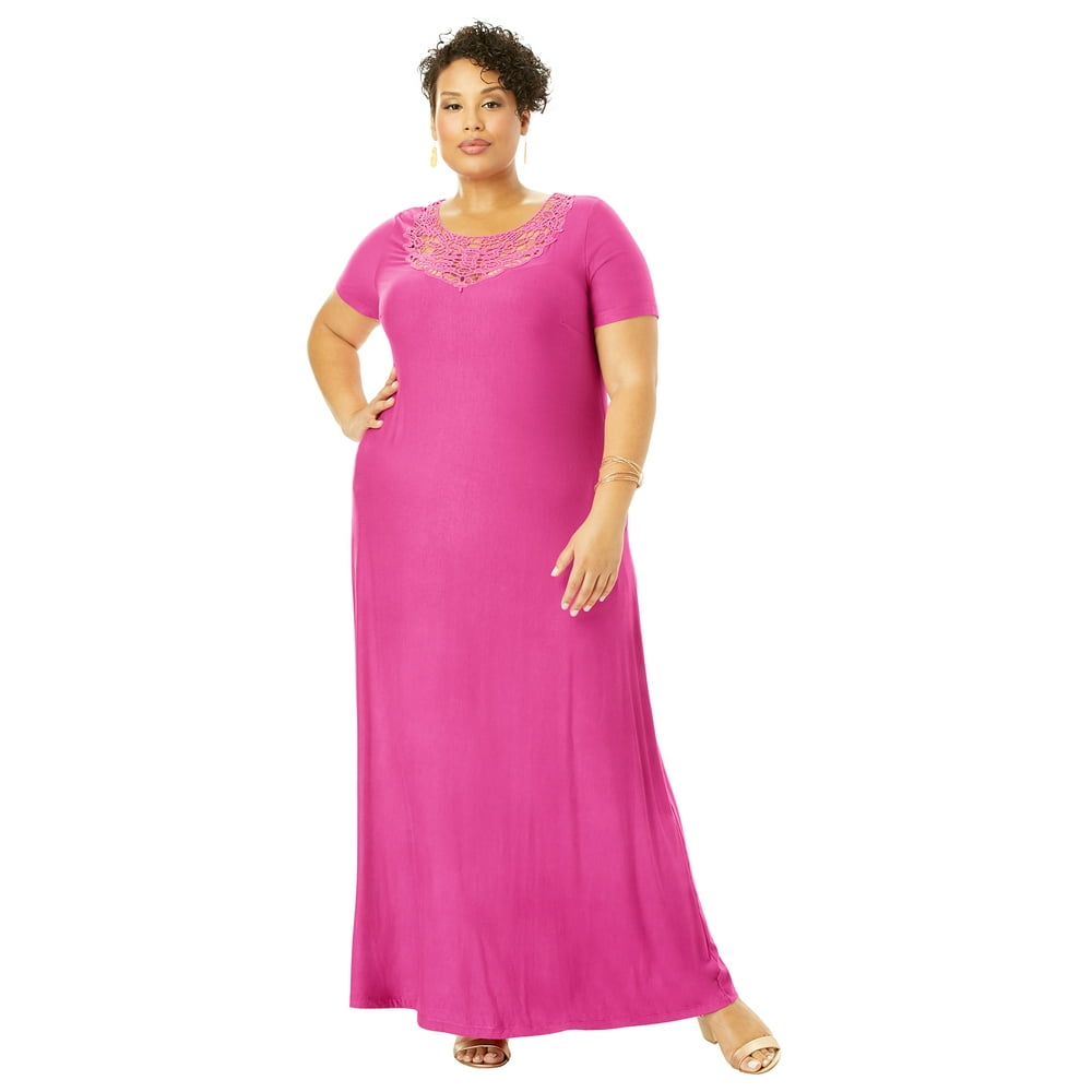 Jessica London Jessica London Women's Plus Size Applique Maxi Dress
