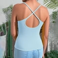thumbnail image 5 of SwiftWear Women's Cross-Back Camisole Summer Basic Spaghetti Strap Tank Top Y2K Comfortable Square Neck Sleeveless Cute Cami, 5 of 7