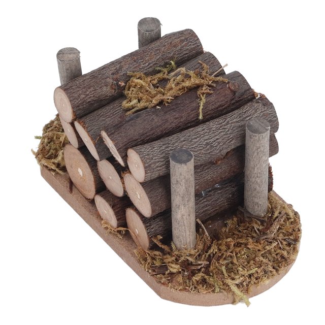 Modelo De Leña Para Casa De Muñecas, Casa De Muñecas, Leña, Estilo Campo, Escena De Jardín, Juguete, Madera De Abedul DIY Para Casa De Muñecas 1:12