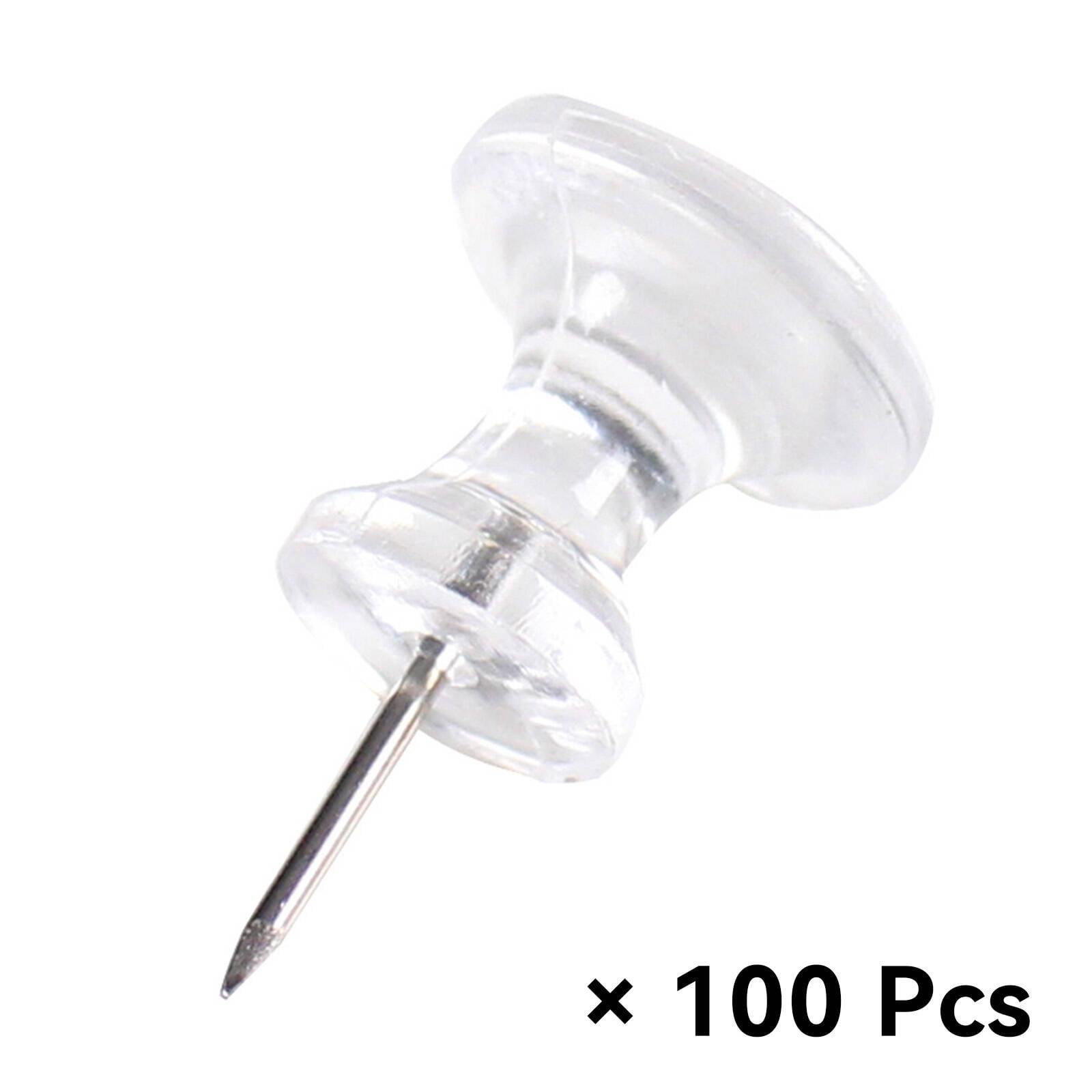 40Pcs Clear Push Pins Drawing Pins Notice Cork Board Pins Thumb Tacks