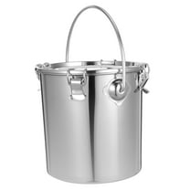 GOOHOCHY Stainless Steel Sealed Milk Bucket Food Safe Bucket Portable Storage Container With Handle For Transporting Milk Oil Soup And Beverages 7L