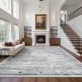 thumbnail image 2 of Roxstand Washable Rugs 8x10, Vintage Distressed Area Rugs for Living Room, Non Slip Accent Bedroom Rug (8'x10', Grey), 2 of 10