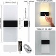 thumbnail image 5 of Aplique de pared LED para interiores, recargable por USB, control táctil, 3 niveles de brillo, pasillo, 3000 K, 5 of 5