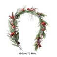 thumbnail image 3 of HomeKingdee Artificial Christmas Wreaths for Front Door,Christmas Garland Xmas Wreath with Red Berries,Real Touch Artificial Pine Garland for Wall Window Porch Farmhouse,Party Decor, 3 of 6