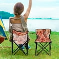 thumbnail image 5 of Outdoor Folding Chair 14.46x14.46x22.83 Inches, Camping Folding Chair Easy to Carry Ideal for Outdoor Picnics Camping Park Fishing Vibrant Orange Flowers, 5 of 8