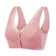 thumbnail image 1 of Plus Size Front Open Buckle Lace Vest Bra for Women With No Underwire and Sporty Comfort Breathable Wireless Lace Bodice for Everyday Support and Relaxed Fit, 1 of 4