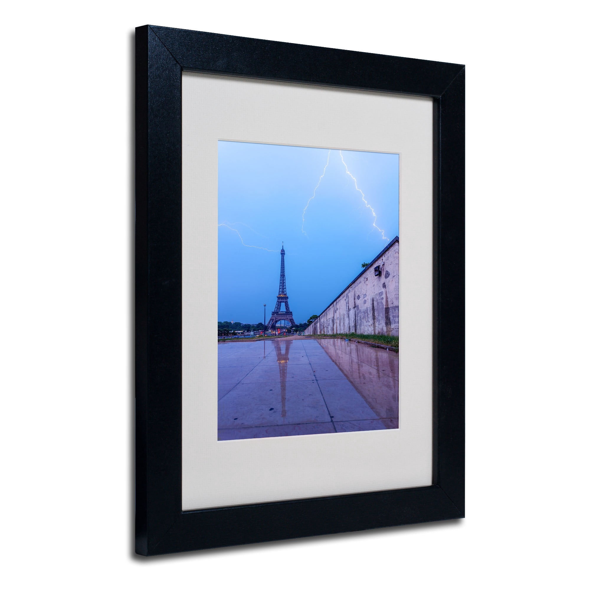 Trademark Fine Art 20' x 16' Canvas Matted Framed Art, Black Frame