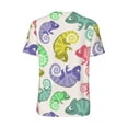 thumbnail image 2 of Daiia Cute Chameleons Mens Baseball Jersey Button Down Shirts Short Sleeve Sports Uniforms-X-Large, 2 of 9