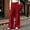 Red, variant on Women Corduroy Wide Leg Pants High Waist Button Zipper Pleated Trousers Loose Casual Palazzo Pants with Pockets