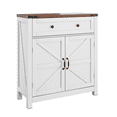 thumbnail image 5 of 30" Farmhouse Sideboard Cabinet with Drawer and Adjustable Shelf, White Kitchen Bar Console Cabinet for Kitchen, Dining Room, Bathroom, Entryway, 5 of 5