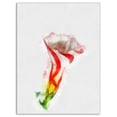 thumbnail image 2 of Croquis de Fleur Cloche Colorée Aquarelle - Grande Oeuvre Florale sur Toile, 2 of 3