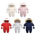 thumbnail image 3 of Hotiary Infant Baby Jumpsuit Outfit Toddler Snowsuit Winter Coat Fleece Hooded Romper Jumpsuit Boys Girls Onesie Warm Bodysuit for 6-24 Months, 3 of 3
