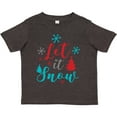 thumbnail image 3 of Inktastic Let It Snow, Snowflakes, Christmas - Red Blue Gray Boys or Girls Toddler T-Shirt, 3 of 5