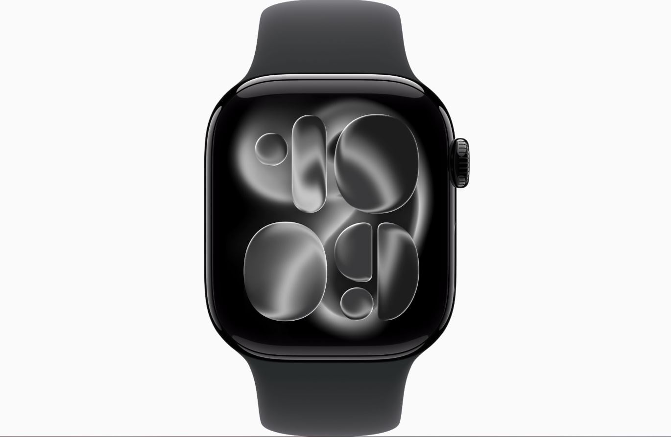 Apple Watch Series 11 - GPS + Cellular - 46MM Jet Black Aluminum Case with Black Sport Band - S/M